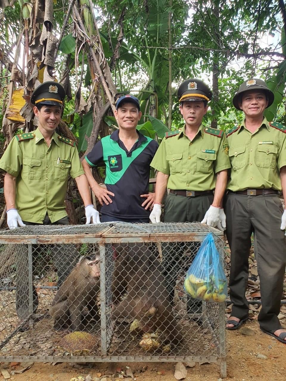 Hạt Kiểm lâm thị xã Hương Trà (Thừa Thiên- Huế) tổ chức tiếp nhận hai cá thể quý hiếm từ người dân
