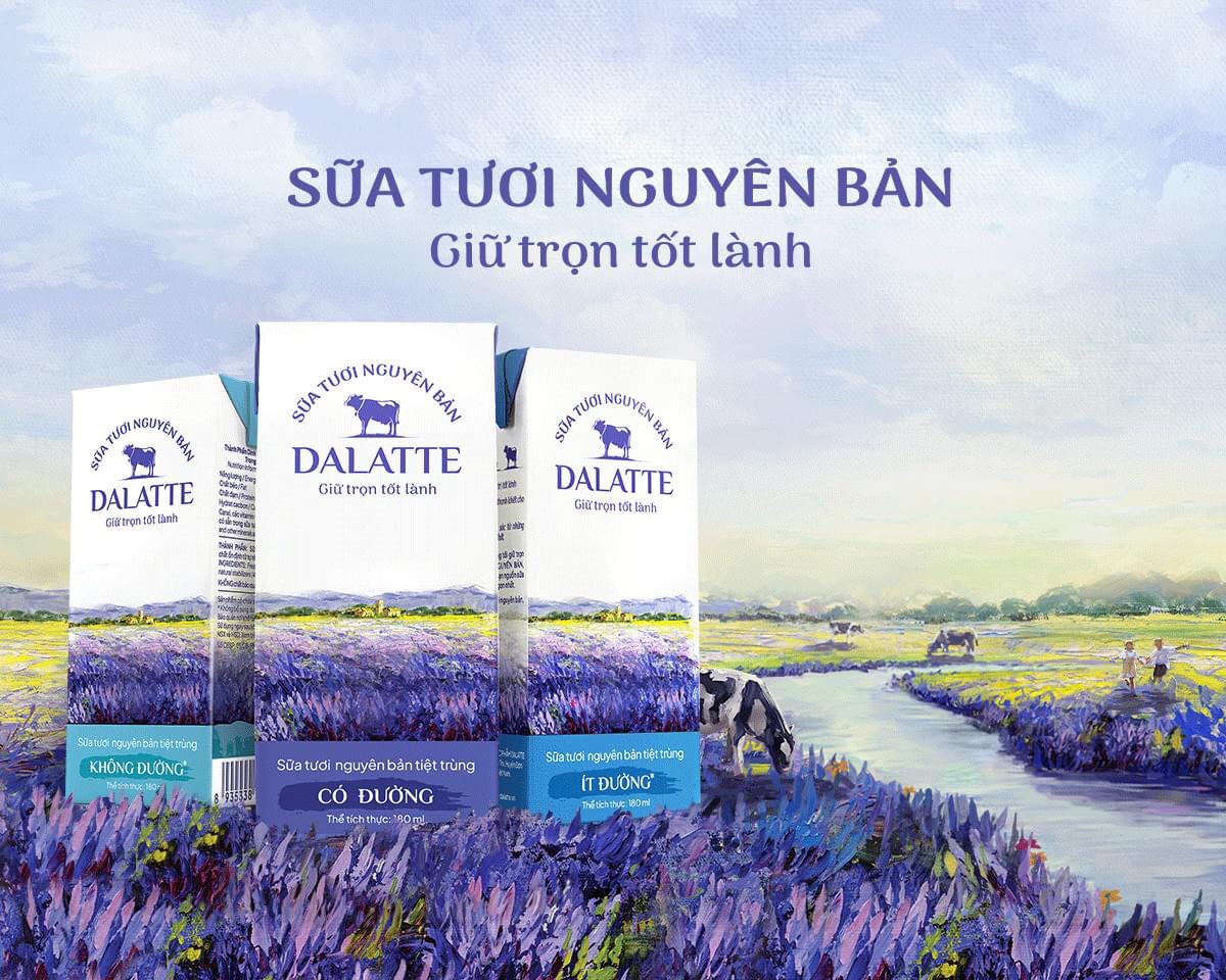 Sữa tươi nguyên bản DALATTE đã có mặt ở nhiều cửa hàng và siêu thị