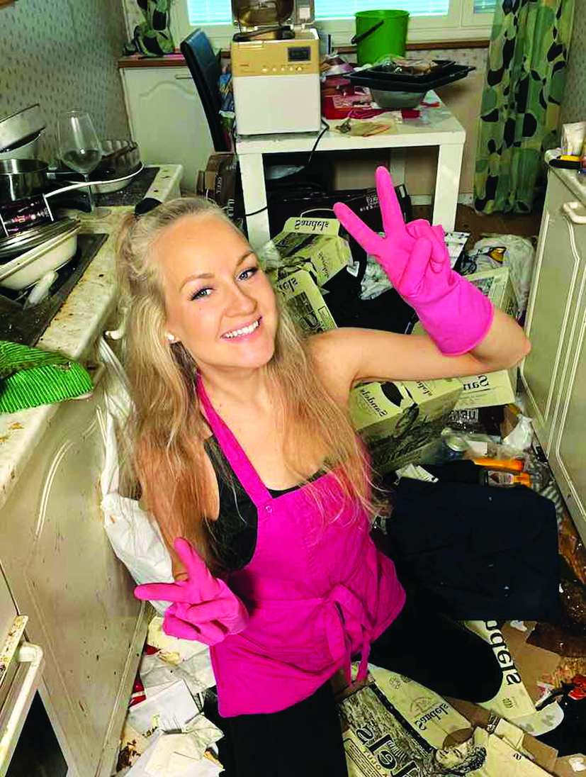 Auri Katariina có đam mê đi khắp thế giới để giúp mọi người dọn dẹp nhà cửa - ẢNH: NYP