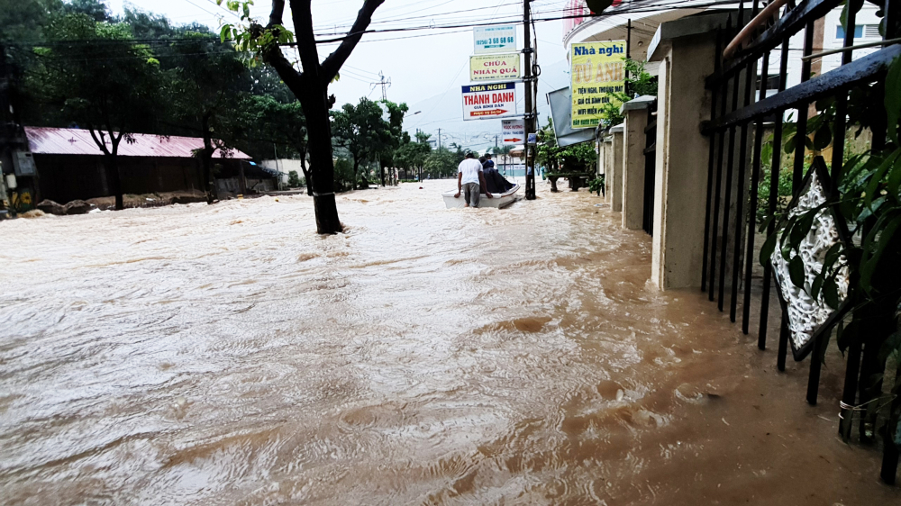 Lúc 15g chiều nay, mực nước trên các sông trong tỉnh Bình Định dao động ở mức dưới báo động 1.