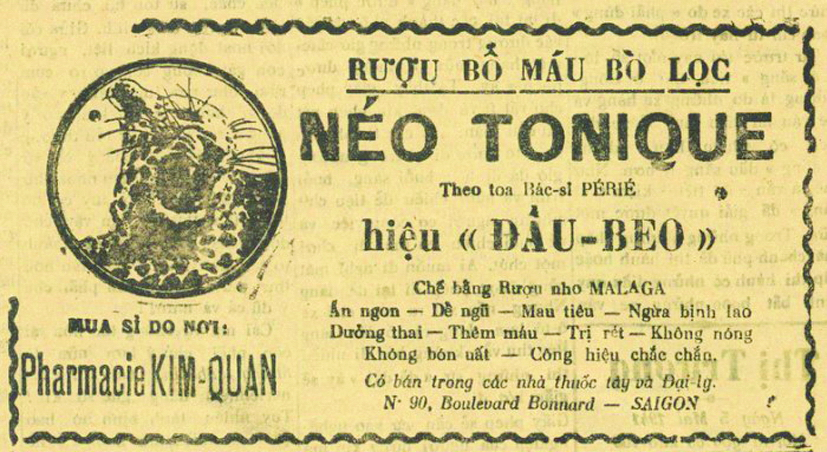 Tổng xã báo số 79, ra ngày 9/5/1941 quảng cáo rượu bổ máu bò lọc Néo Tonique hiệu Đầu beo