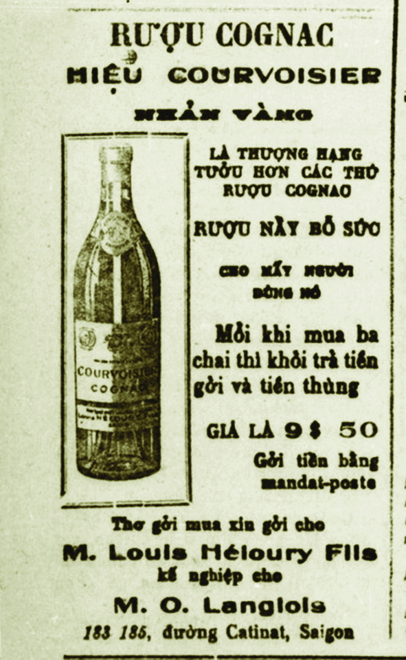 Công luận báo số 59, ra ngày 14/6/1917 quảng cáo rượu hiệu Courvoisier