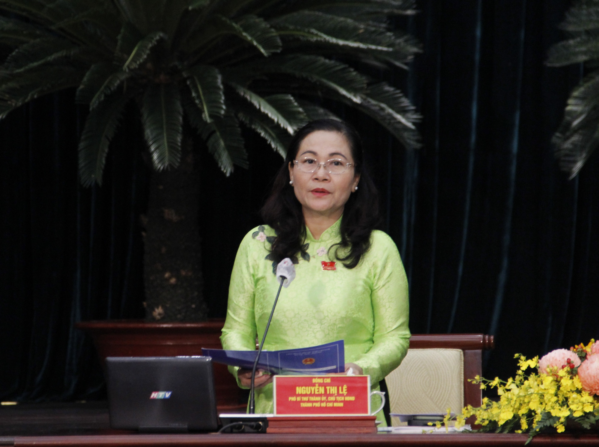 Chủ tịch HĐND TPHCM Nguyễn Thị Lệ phát biểu kết thúc phiên chất vấn và trả lời chất vấn.