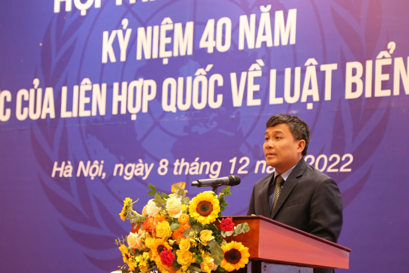 Thứ trưởng Thường trực Bộ Ngoại giao Nguyễn Minh Vũ phát biểu khai mạc Hội thảo quốc tế kỷ niệm 40 năm UNCLOS 1982