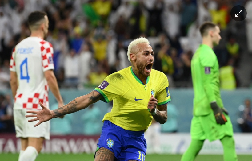 Neymar đã tỏa sáng nhưng chừng đó là không đủ để giúp Brazil vào bán kết. Ảnh: Reuters