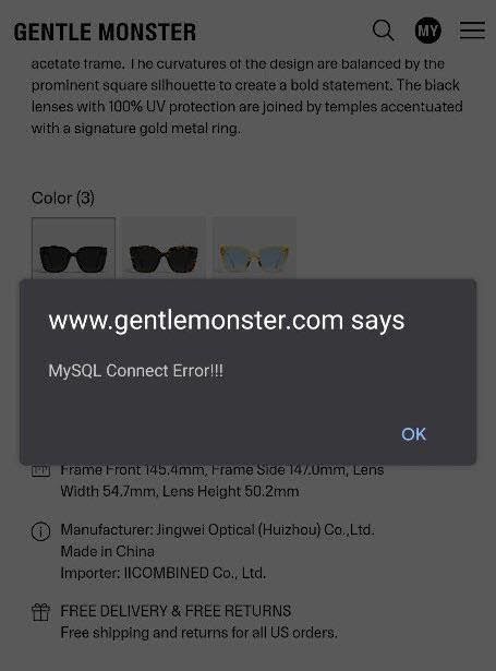 Kính hãng Gentle Monster (thương hiệu nổi tiếng của Hàn Quốc) cháy hàng.