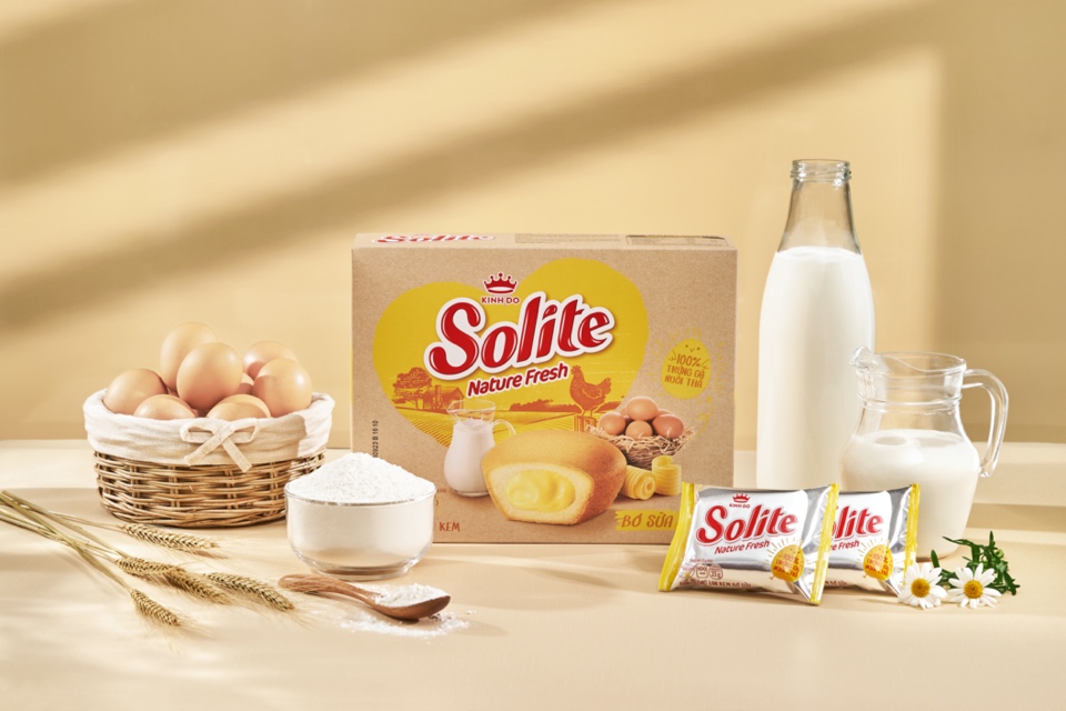 Solite Nature Fresh là sản phẩm bánh tiên phong tại Việt Nam sử dụng 100% trứng gà nuôi thả