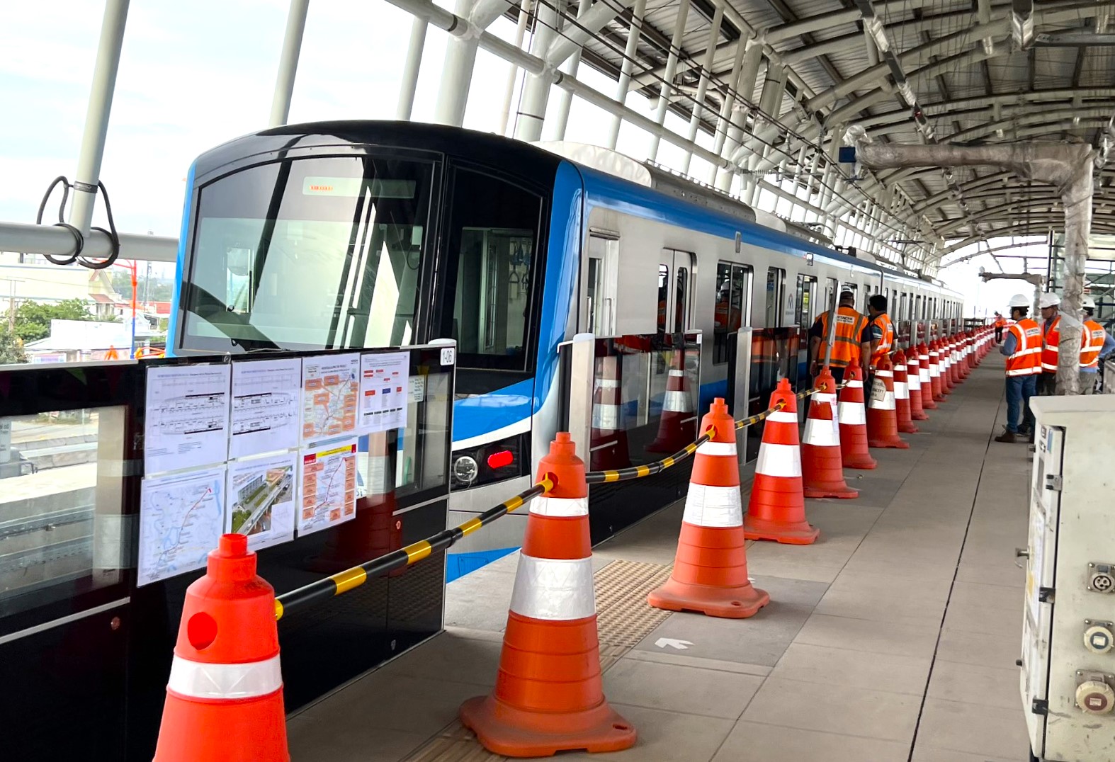 Dự kiến ngày 21/12, tàu metro sẽ chạy thử nghiệm đoạn Bình Thái - Suối Tiên. Ảnh: MAUR.