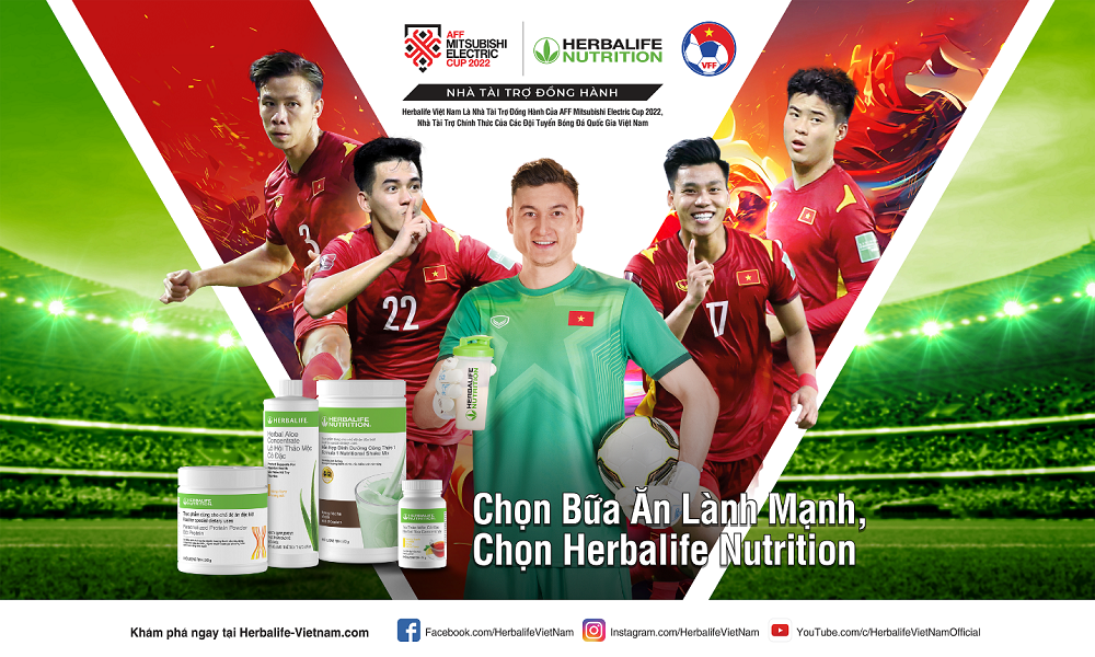 Herbalife Việt Nam hiện là nhà tài trợ đồng hành của giải đấu AFF Mitsubishi Electric Cup 2022 do Liên đoàn Bóng đá Đông Nam Á (AFF) tổ chức