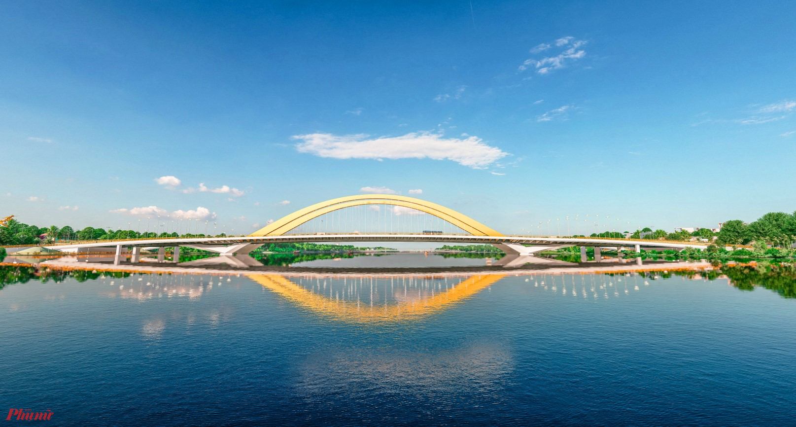 Cầu vượt sông Hương do liên danh Công ty TNHH WSP Phần Lan và Công ty cổ phần Tư vấn kỹ thuật E&R thiết kế 