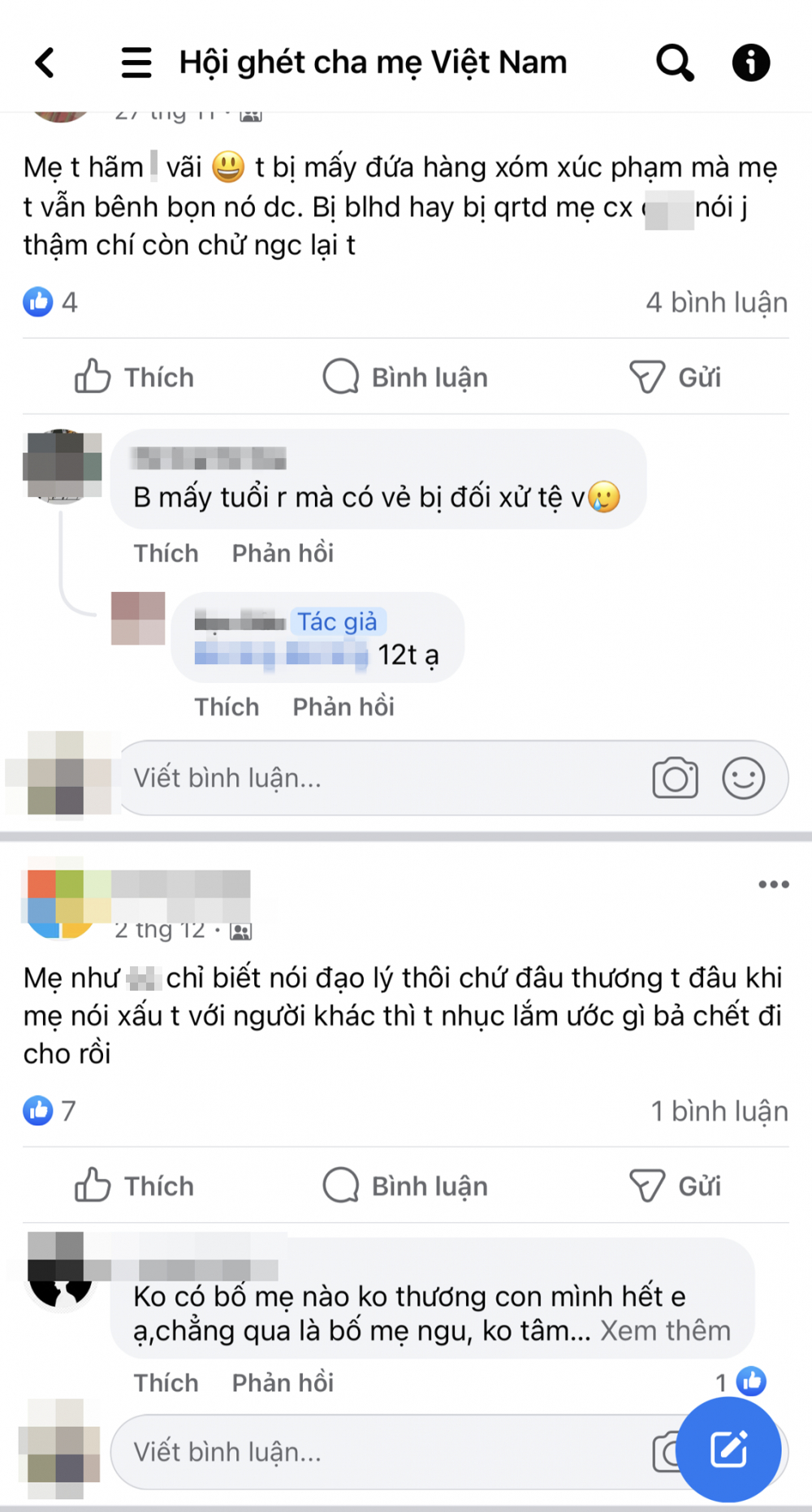 Trong hội “Ghét cha mẹ” có những thành viên mới chỉ 12 tuổi nhưng đã buông những lời lẽ cực đoan về cha mẹ mình