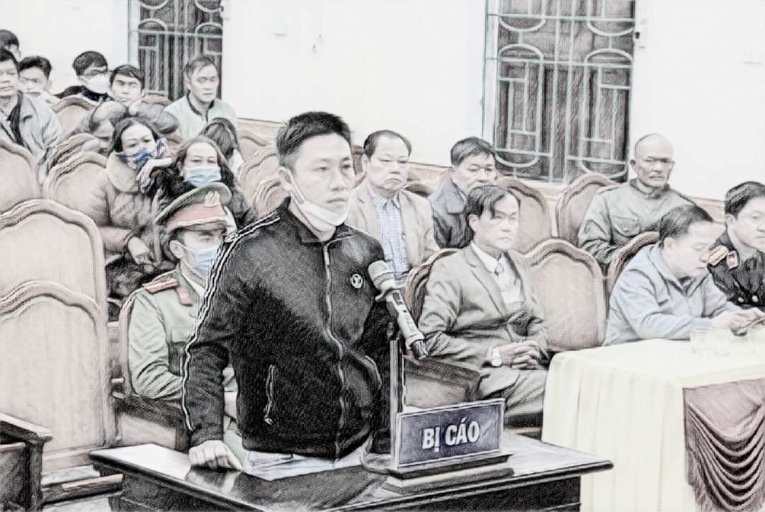 Nguyễn Hữu Dũng tại phiên tòa - Ảnh: Đ.Quang