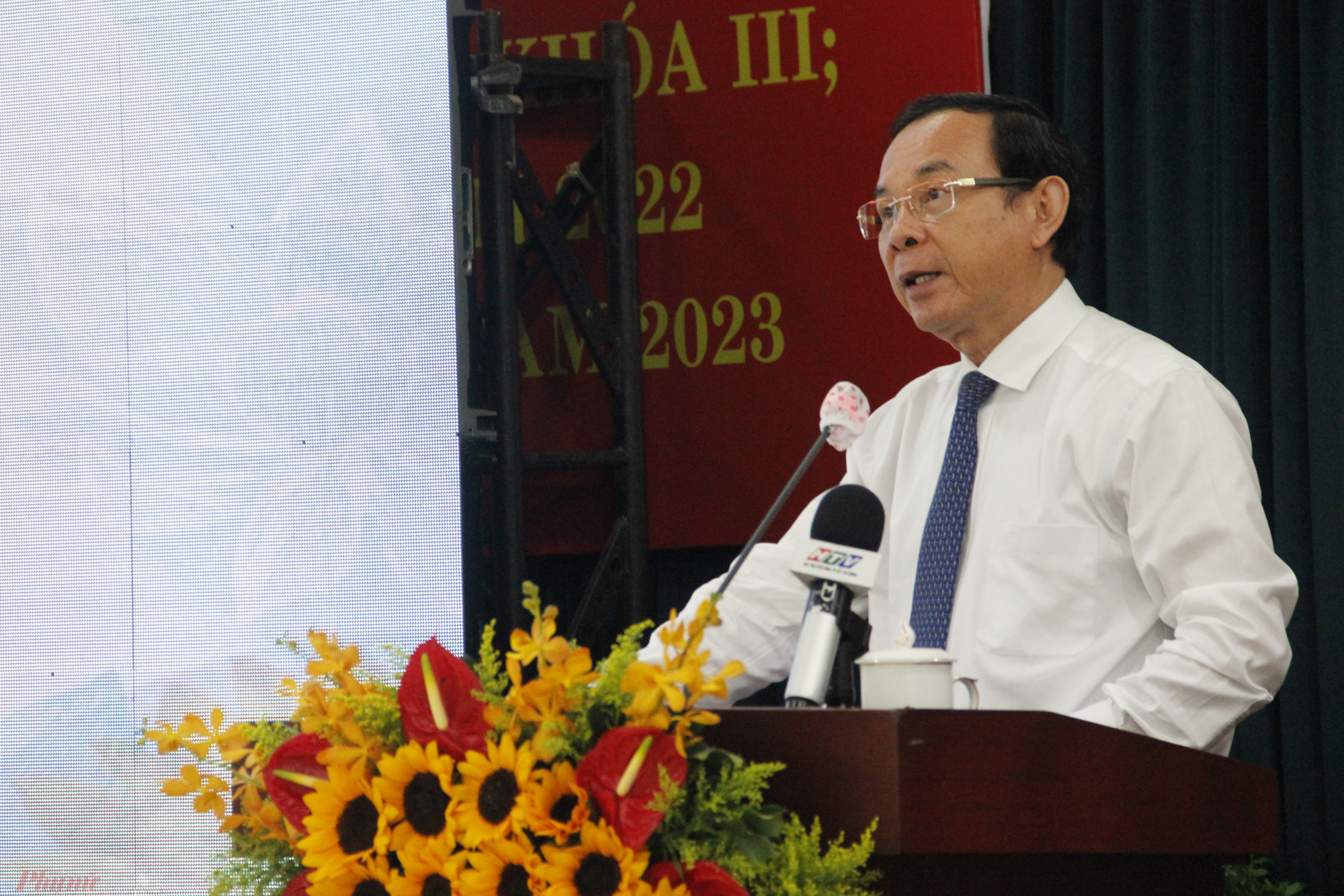 Bí thư Thành ủy TPHCM Nguyễn Văn Nên phát biểu chỉ đạo tại Hội nghị.