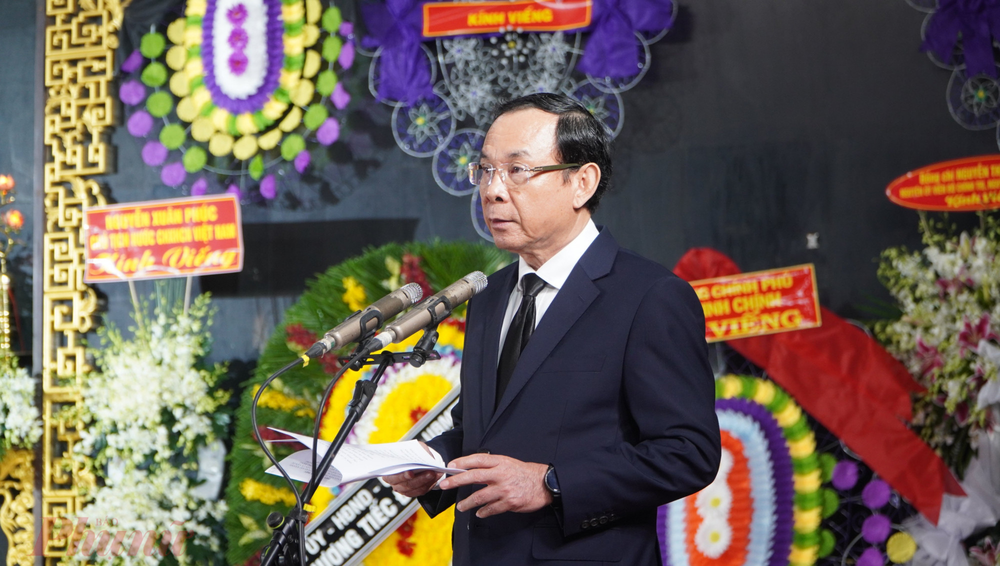 Bí thư Thành ủy TPHCM Nguyễn Văn Nên đọc điếu văn 