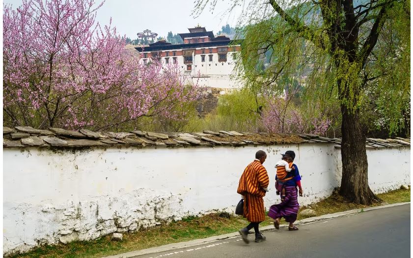 Khung cảnh bình yên tại Bhutan.