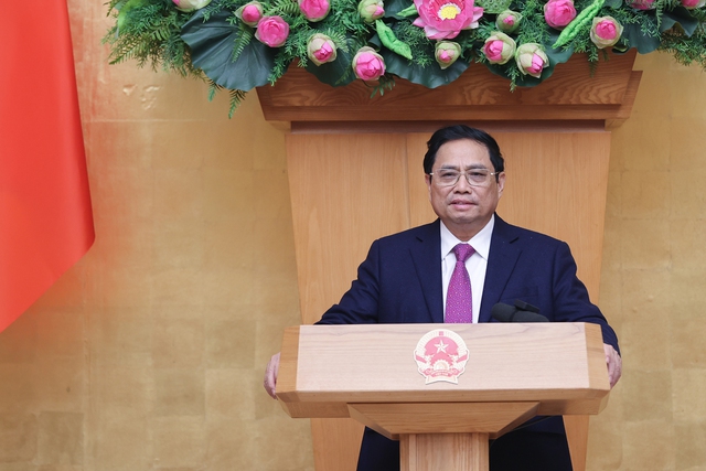 Thủ tướng Phạm Minh Chính chủ trì cuộc họp Thường trực Chính phủ về tình hình tổ chức Tết Nguyên đán năm 2023 và các nhiệm vụ trọng tâm sau tết - Ảnh: VGP/Nhật Bắc