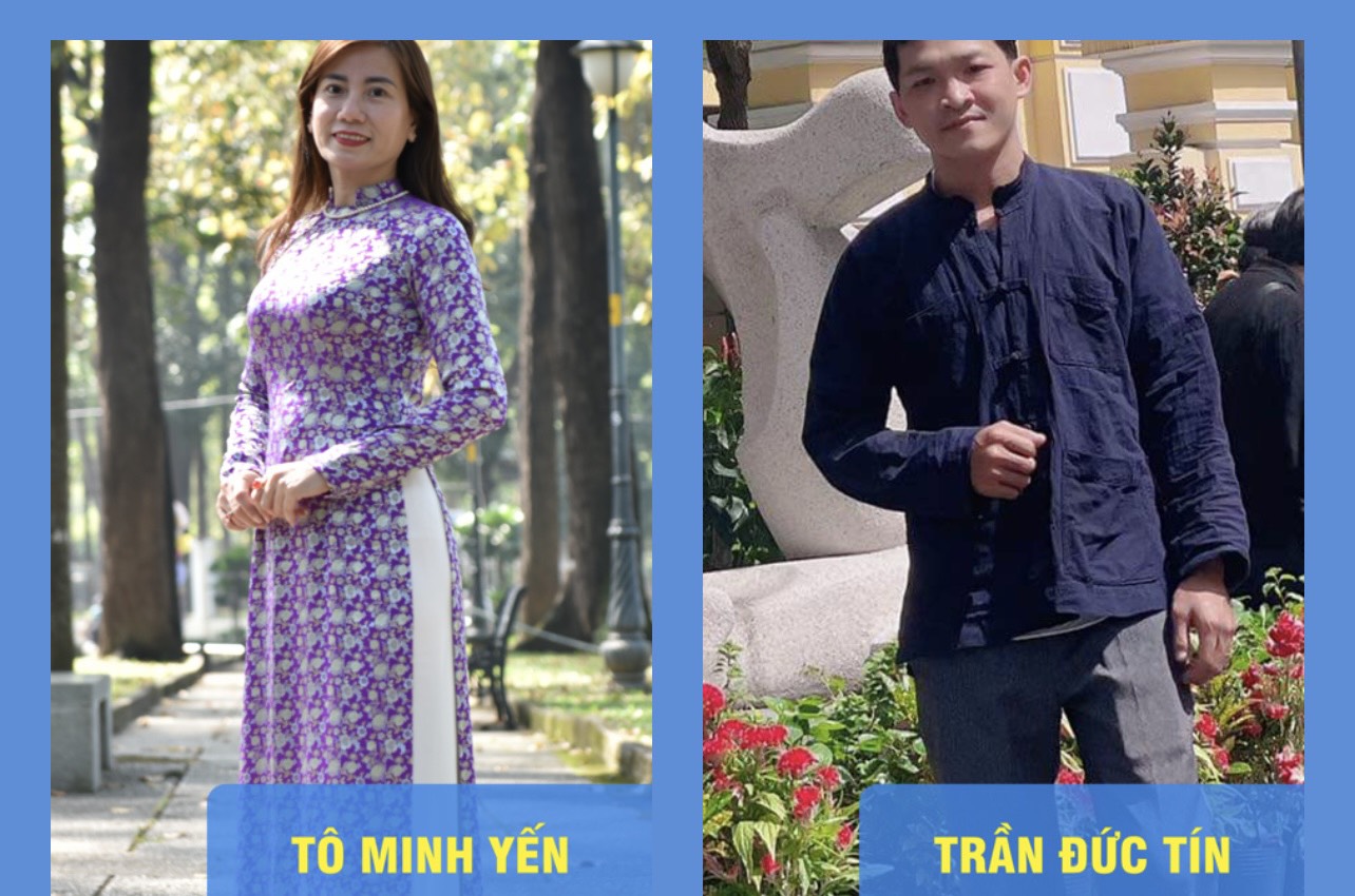 Nhà thơ Tô Minh Yến và nhà thơ Trần Đức Tín 