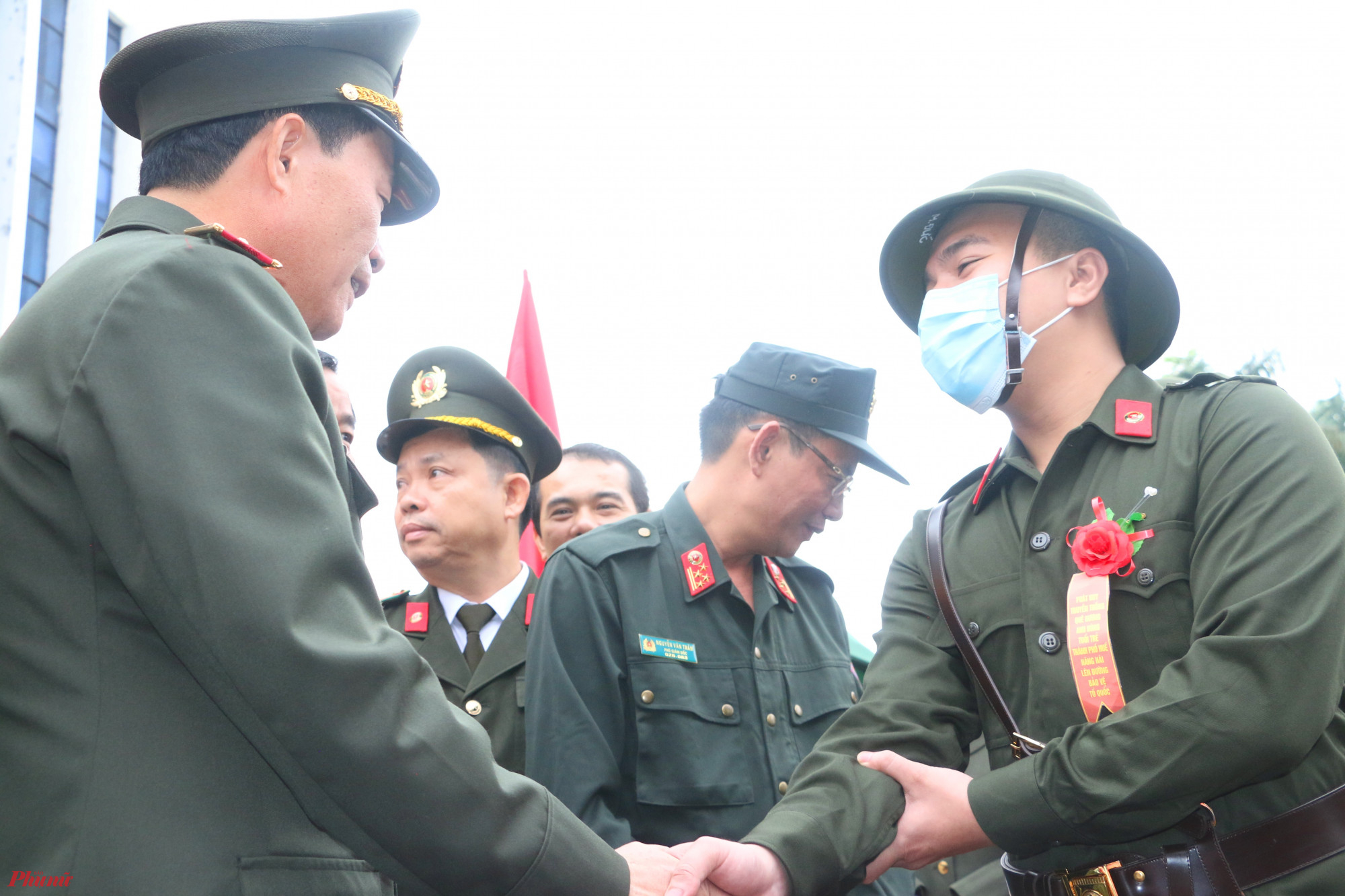 Trung tướng Lê Quốc Hùng, Thứ trưởng Bộ công an động viên tân binh lên đường nhập ngũ