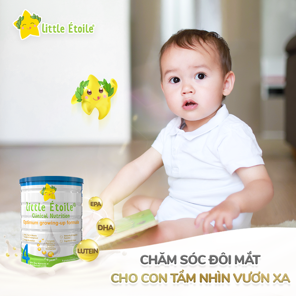 Sữa Little Étoile 4 chứa hơn 40 dưỡng chất thiết yếu, hỗ trợ phát triển thị giác và sự phát triển toàn diện cho trẻ - Ảnh: Little Étoile