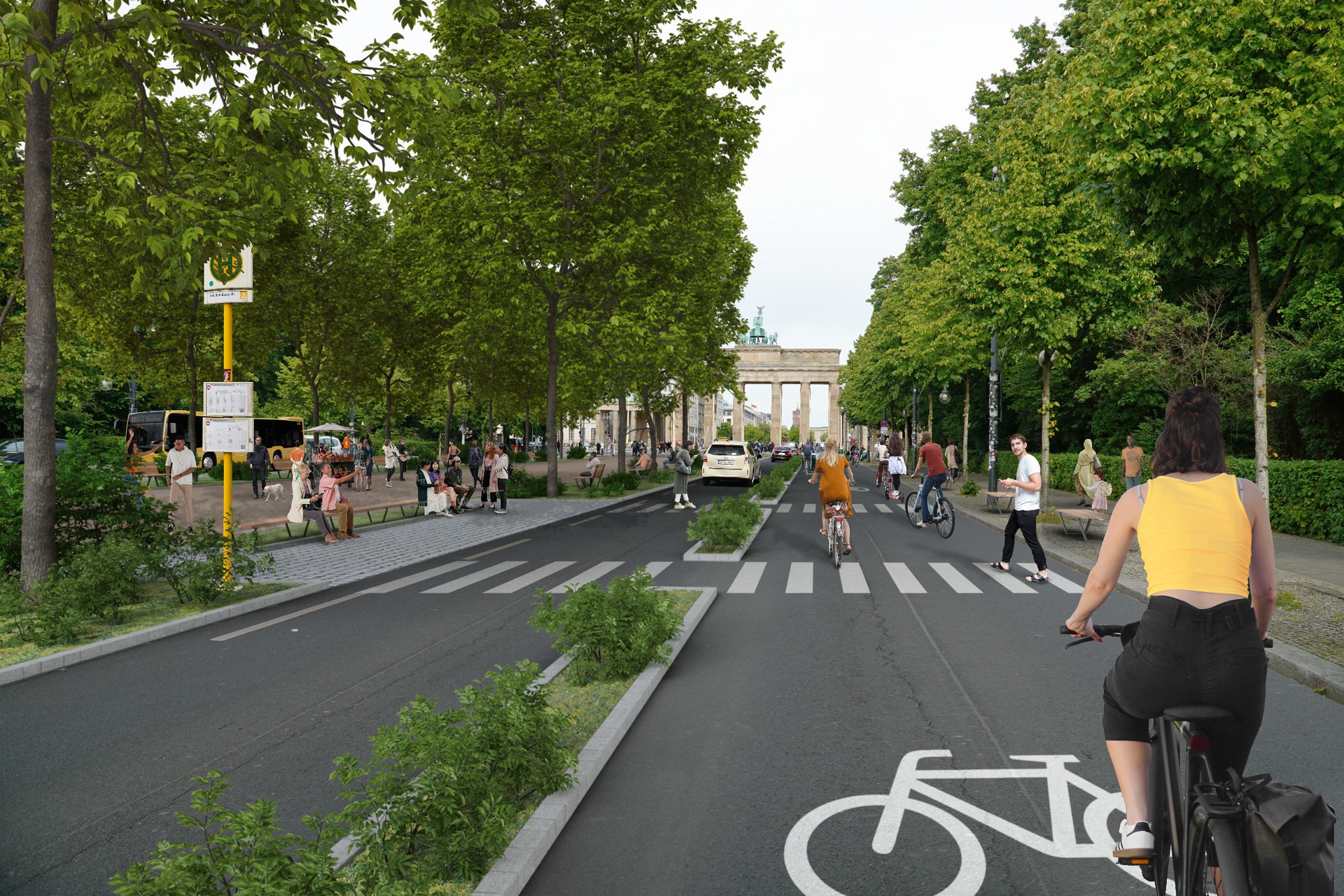 Xe đạp đang dần chiếm ưu thế trên đường phố Berlin (Đức) - Ảnh: Tomorrow City 