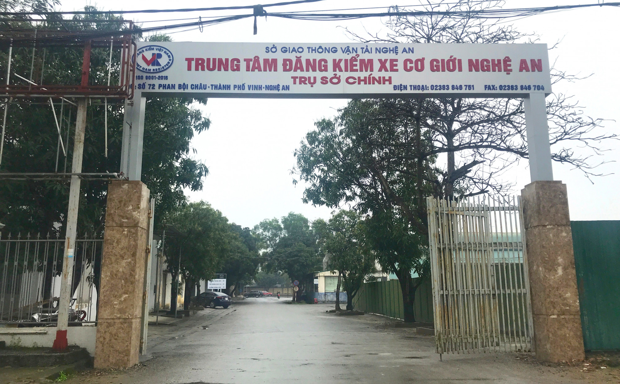 Trung tâm Đăng kiểm xe cơ giới tỉnh Nghệ An - Ảnh: Phan Ngọc