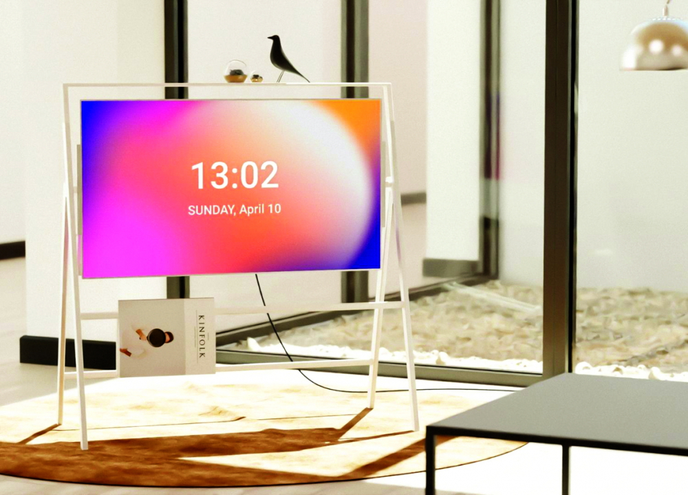 Mẫu ti vi thông minh Easel thoạt trông như một màn hình điện tử đơn giản nhưng lại ẩn chứa loạt tiện ích thú vị - ẢNH: DESIGNWANTED