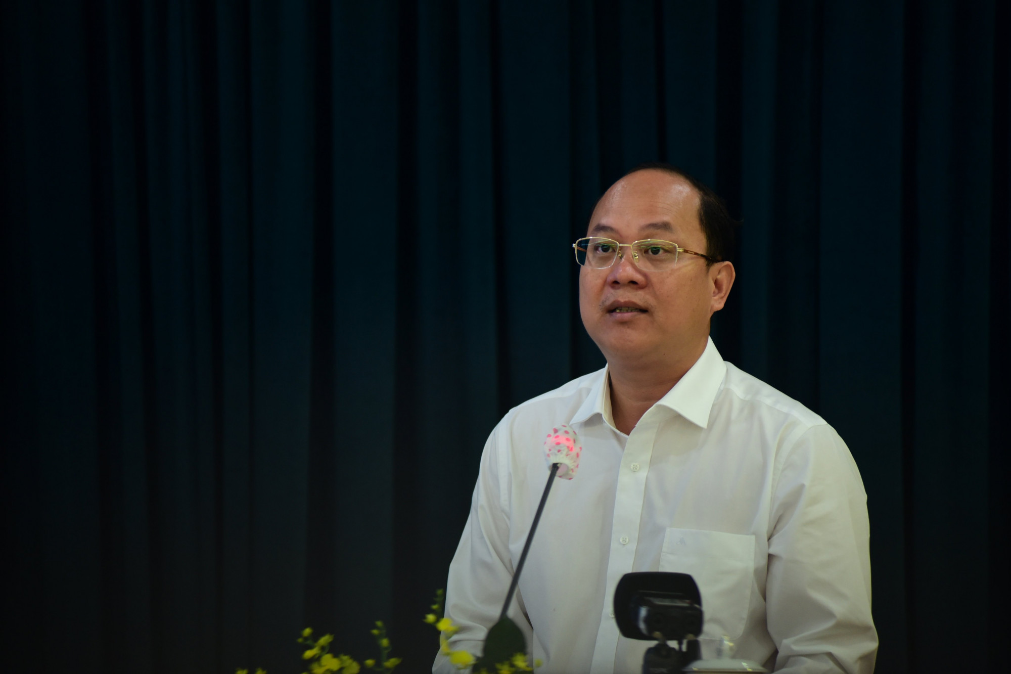 Phó bí thư Thành ủy TPHCM Nguyễn Hồ Hải phát biểu tại hội nghị