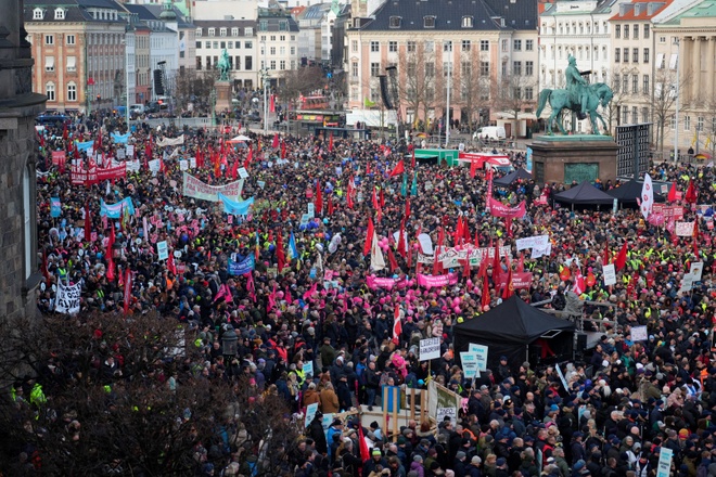 Người dân Đan Mạch phản đối gay gắt việc chính phủ bỏ ngày nghỉ lễ, đầu tháng 2/2023.