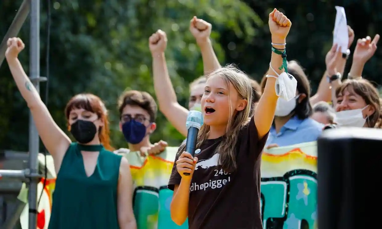 Greta Thunberg là hình mẫu truyền cảm hứng cho phong trào chống biến đổi khí hậu trên phạm vi toàn cầu - Ảnh: Mauro Ujetto/NurPhoto/REX/Shutterstock