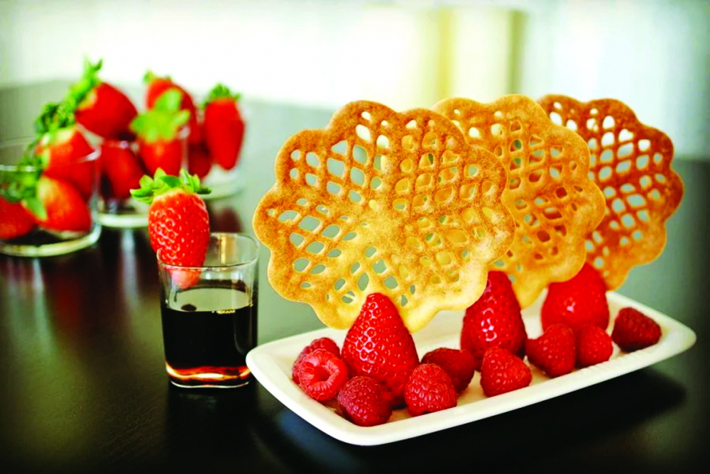 Món tráng miệng thơm ngon được tạo hình từ máy in thực phẩm 3D Foodini - ẢNH: NATURAL MACHINES