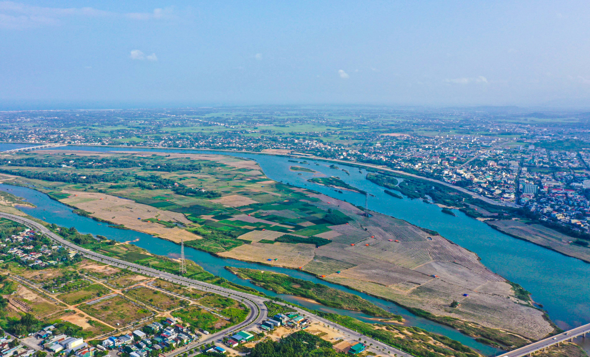 Khu vực sẽ hình thành khu đô thị giữa sông Trà Khúc - ảnh L.P