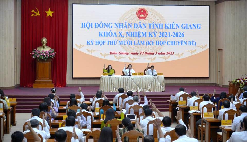 Toàn cảnh phiên họp HĐND tỉnh Kiên Giang