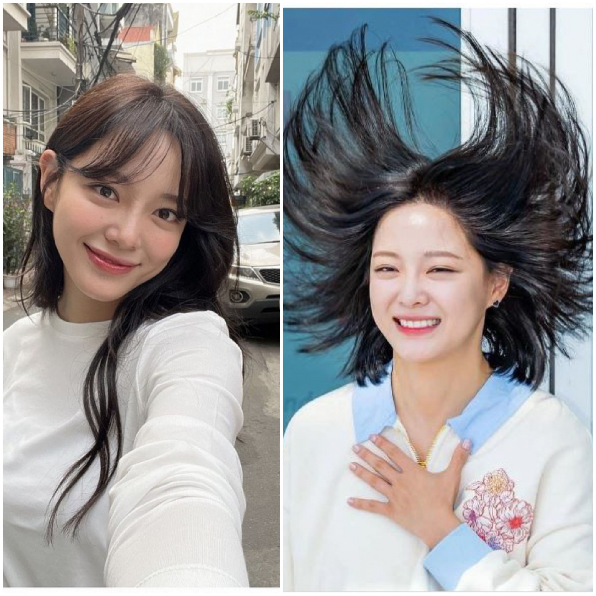Kim Se Jeong cũng có “khoảnh khắc để đời” trong lần thả tóc thẳng tự nhiên. Cơn gió mạnh đã thổi tóc nữ diễn viên bay tung tóe, thậm chí tạo nên một hình vòng cung khá lạ mắt. Hình ảnh dở khóc dở cười này của Se Jeong đã được lan truyền mạnh mẽ trên mạng xã hội.