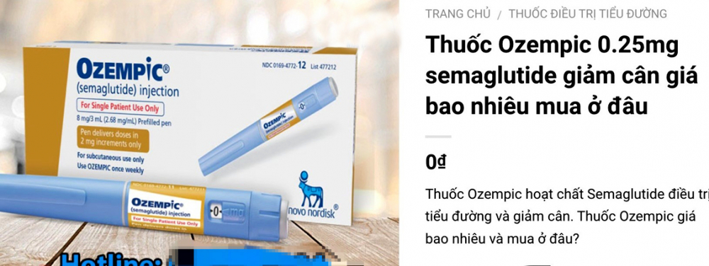 Một số website nhà thuốc cũng gọi đây là thuốc giảm cân thay vì là thuốc trị tiểu đường