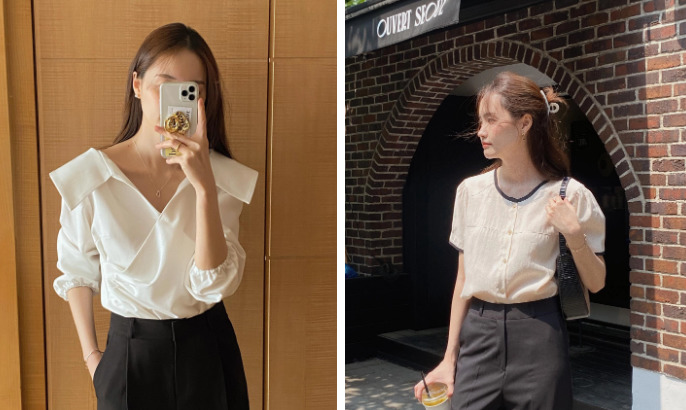 Áo blouse trắng: