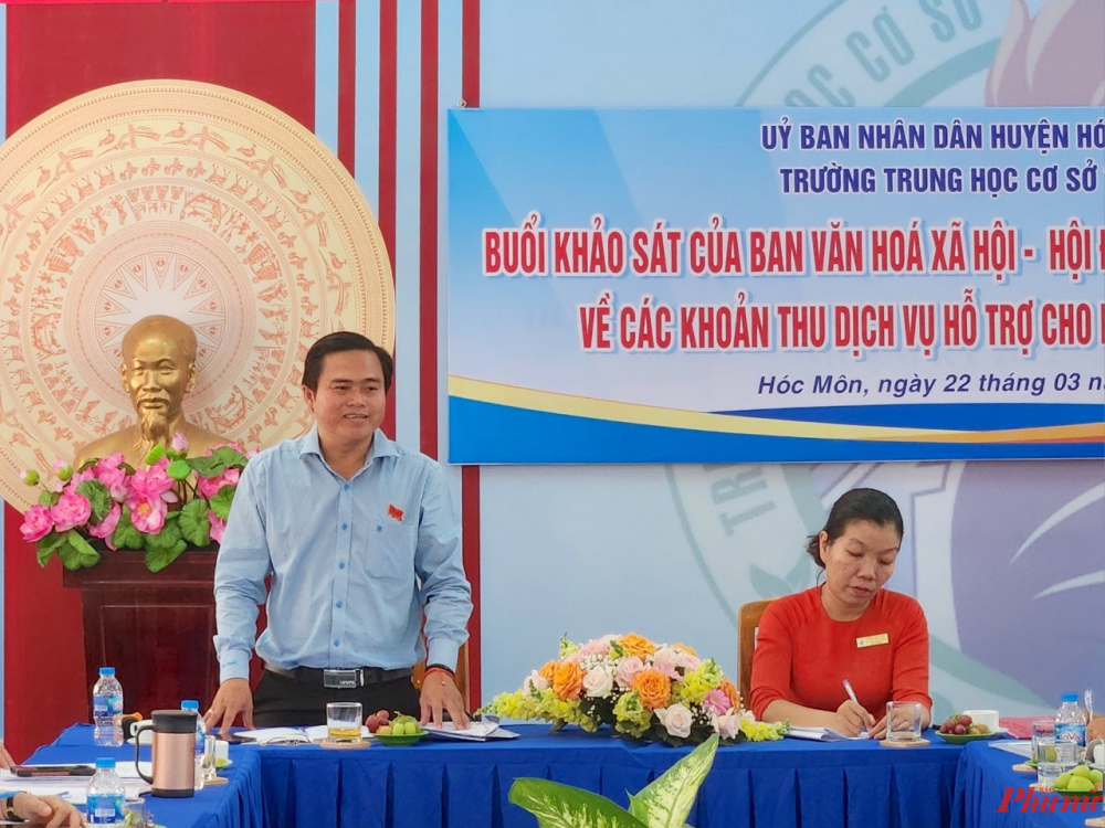 Ông Cao Thanh Bình - Trưởng Ban Văn hóa Xã hội HĐND TPHCM - chủ trì buổi khảo sát