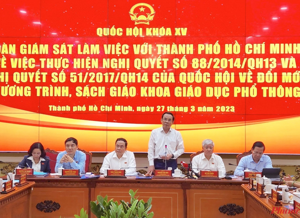 Ông Nguyễn Văn Nên - Bí thư Thành ủy TPHCM - phát biểu tại buổi giám sát