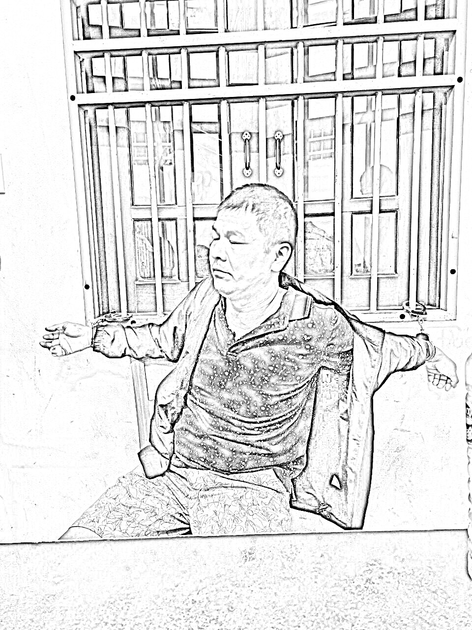 Yang Zhong Wu lúc bị bắt giữ