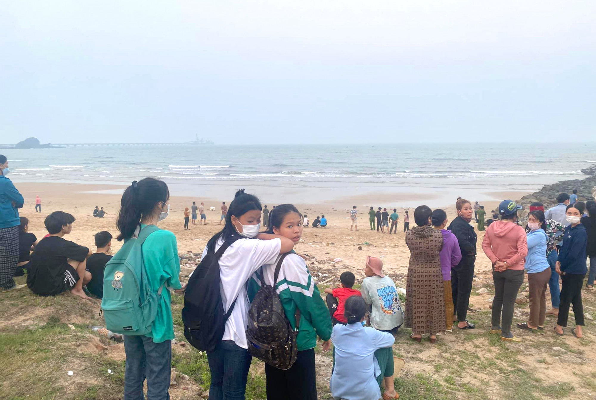 Bãi biển nơi nhóm nữ sinh lớp 6 gặp nạn - Ảnh: Khánh Trung