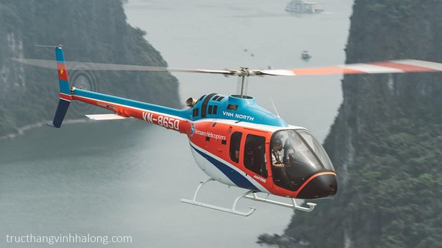 Máy bay trực thăng Bell 505 (số hiệu VN-8650) của Công ty trực thăng miền Bắc
