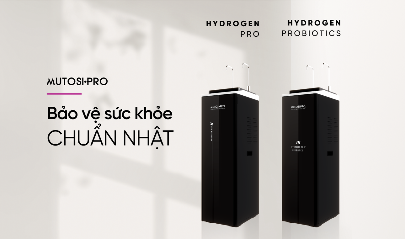 Bộ đôi máy lọc nước Mutosi Pro chuyên biệt bảo vệ sức khỏe, nâng cao đề kháng