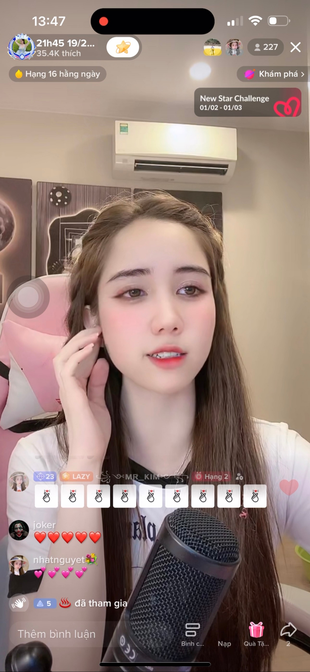 Ngọc Lazy livestream trên TikTok - Ảnh: nhân vật cung cấp