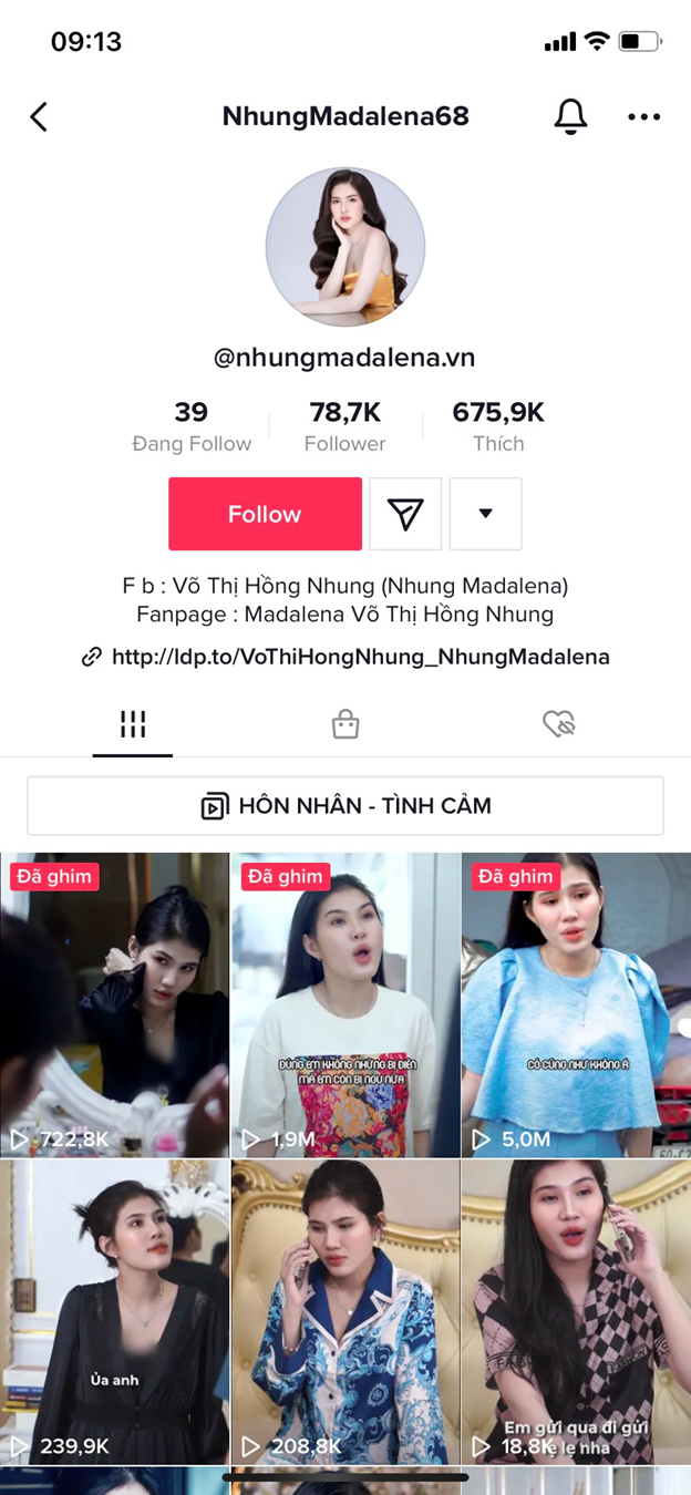 CEO Võ Thị Hồng Nhung bắt đầu chú trọng hơn vào các nền tảng mạng xã hội như TikTok, Facebook