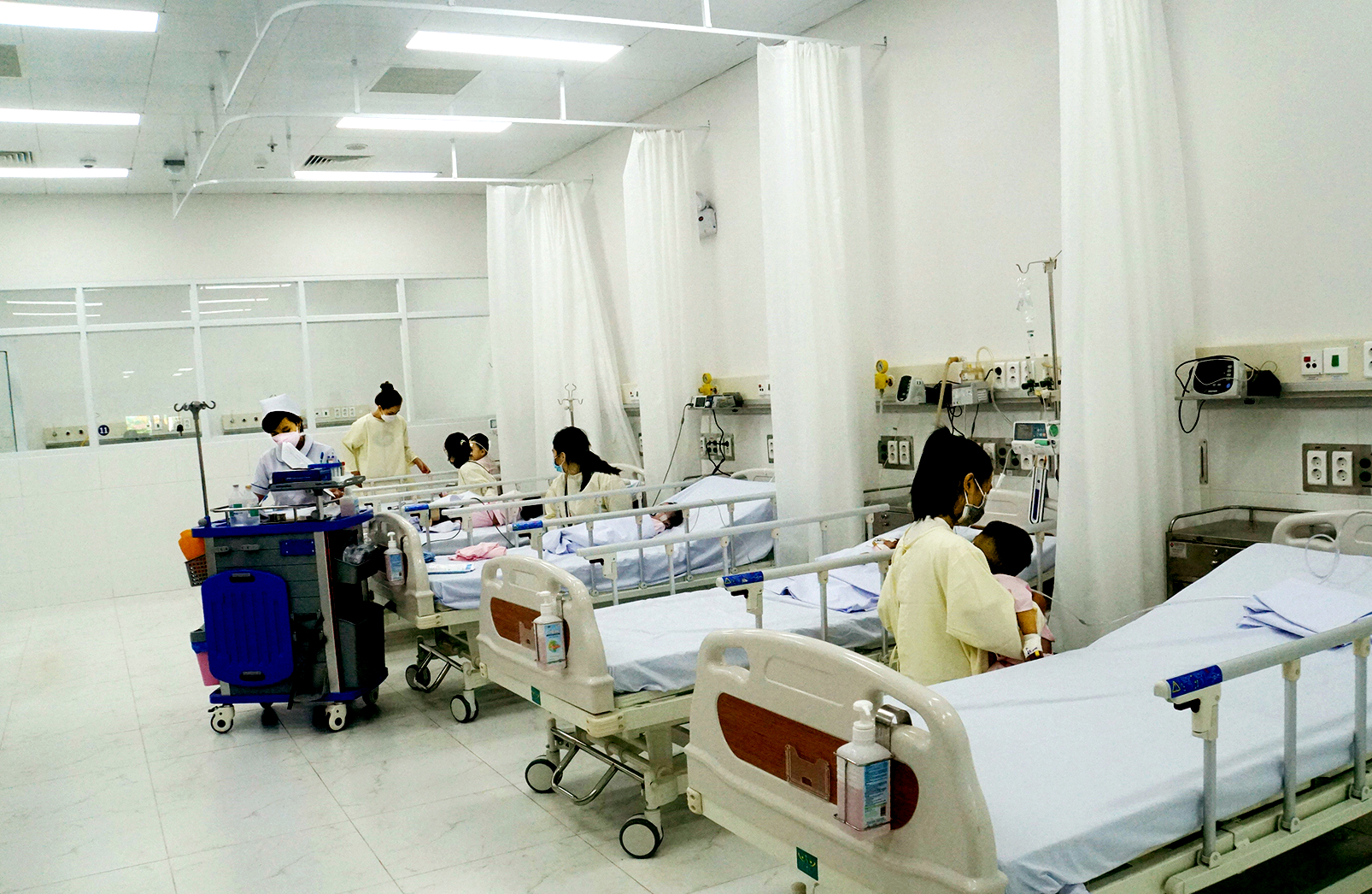 Dự kiến trong tháng Năm, toàn bộ các khoa ở khối trung tâm tim mạch Bệnh viện Nhi Đồng 1 sẽ hoạt động đồng bộ - ẢNH: PHẠM AN