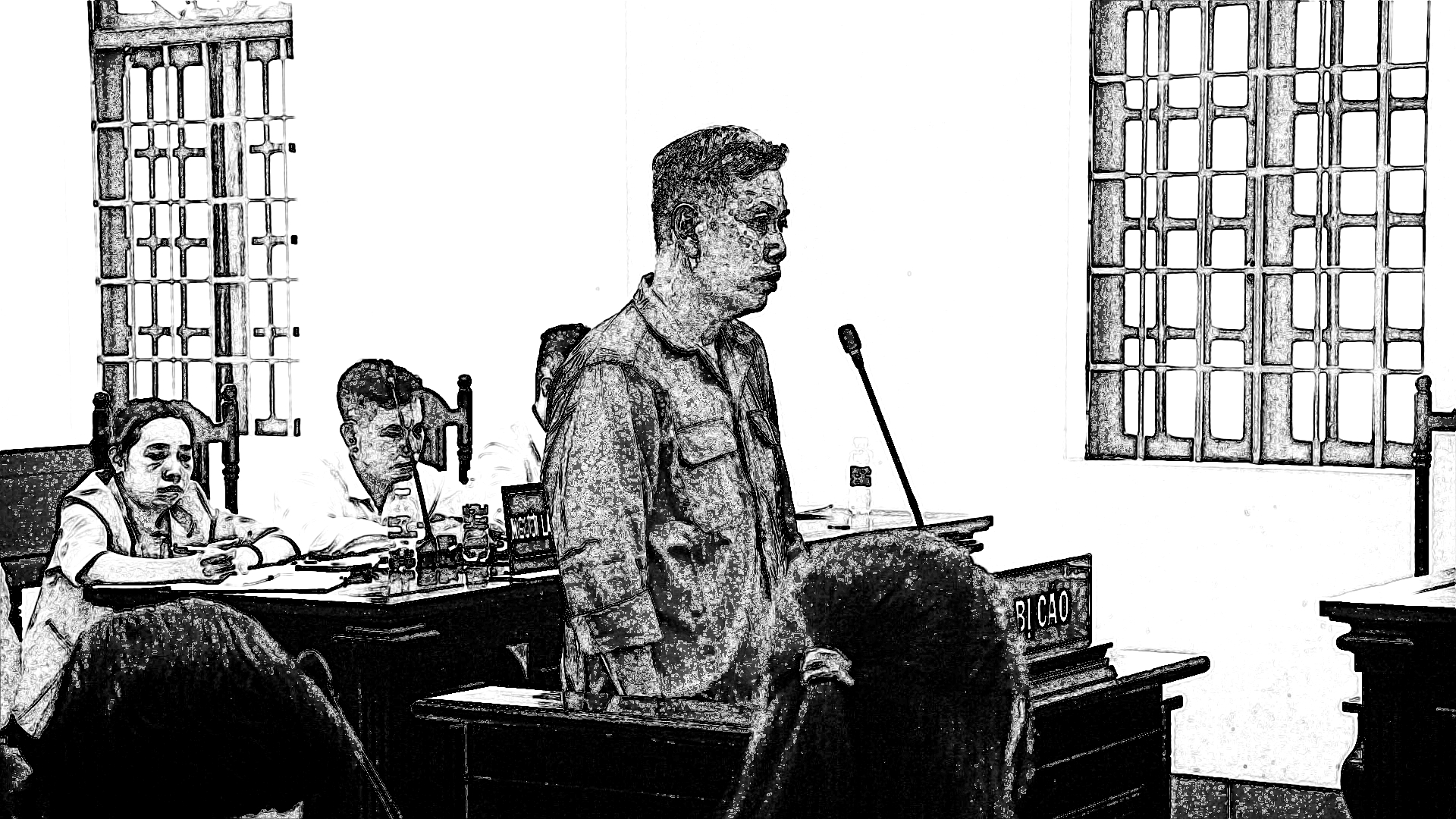 Bị cáo Trịnh Sướng tại phiên tòa