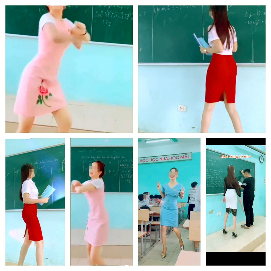 Tài khoản được cho là giáo viên thường xuyên đăng tải clip về gu thời trang trong lớp học