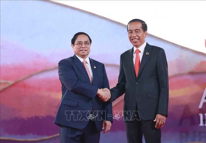 Tổng thống nước Cộng hòa Indonesia, Chủ tịch Hội nghị Cấp cao ASEAN lần thứ 42, Joko Widodo đón Thủ tướng Phạm Minh Chính