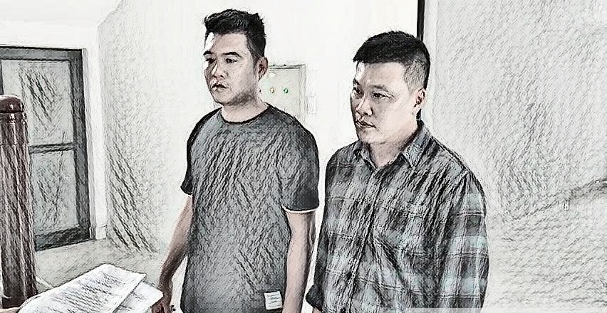 Hai đối tượng Tú và Nghĩa bị bát tại 51 Trần Nguyên Hãn, phường Thuận Hoà TP Huế 