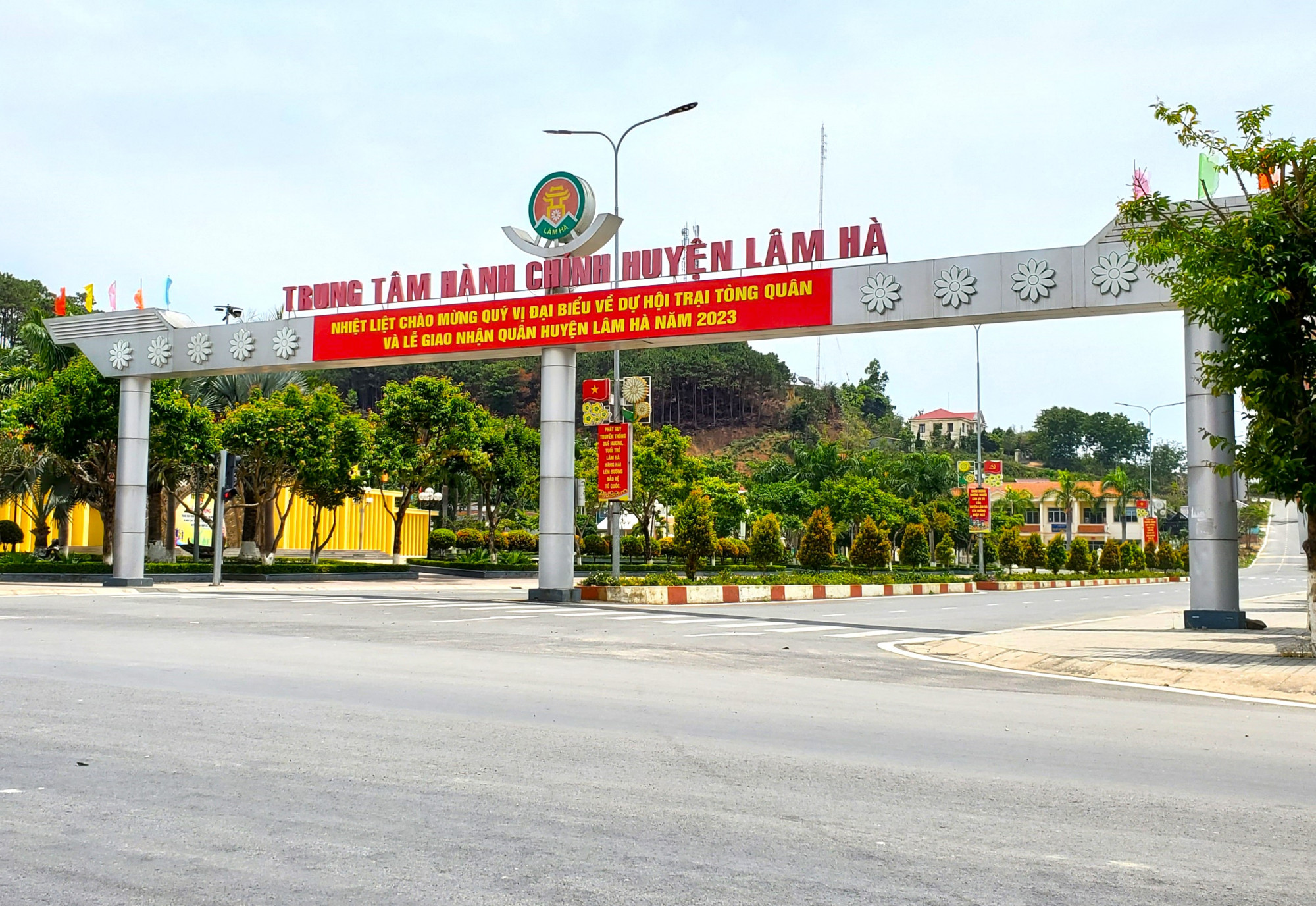 Trung tâm huyện Lâm Hà, tỉnh Lâm Đồng. 