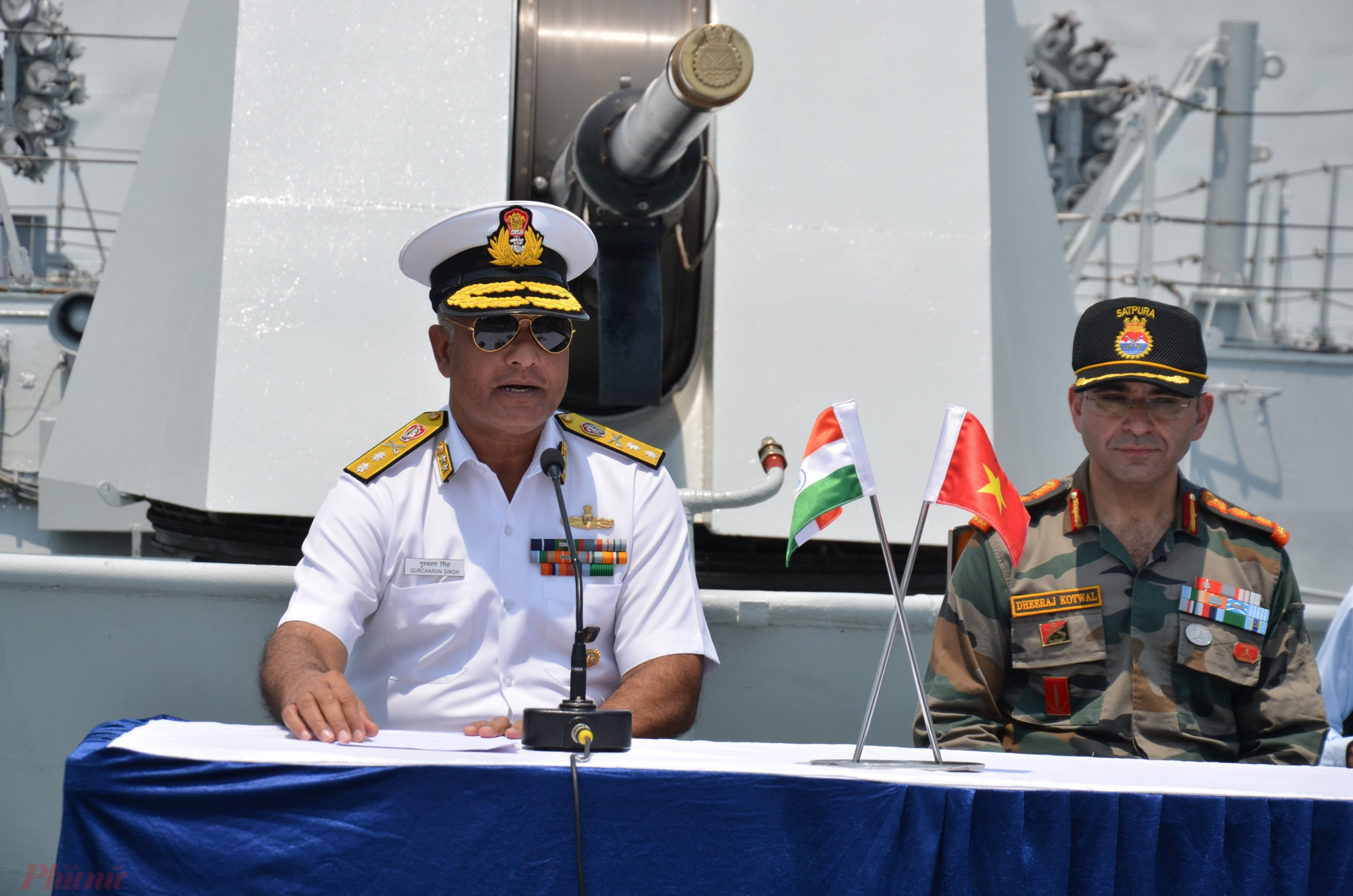 Chuẩn Đô đốc Gurcharan Singh thông tin về chuyến thăm